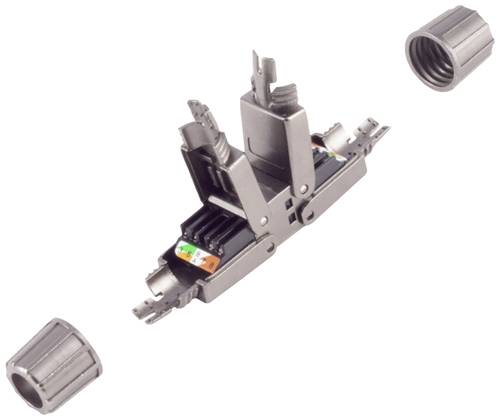 BKL Electronic 10121214 LSA Verbinder, werkzeuglos, quick, STP, Cat. 6A Schwarz Inhalt: 1St.