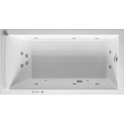 Duravit Starck Whirlpool, Einbauversion, 1 Rückenschräge, Gestell, Ab- und Überlaufgarnitur chrom, Combi-System E, 1700x900mm, 760337000CE1000