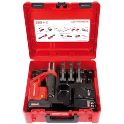 Rothenberger ROMAX Compact TT elektrohydraulische Fitting - Pressmaschine Set mit Pressbacken TH16-20-26, 1x2Ah