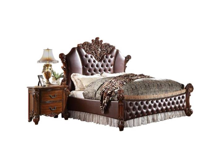 JVmoebel Schlafzimmer-Set Bett 2x Nachttische 3tlg. Set Möbel Barock Rokoko Schlafzimmer Betten, Made in Europa