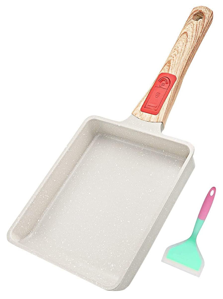 Merkloze anti-aanbak Tamagoyaki Japanse omeletpan, 19 x 16 x 4 cm