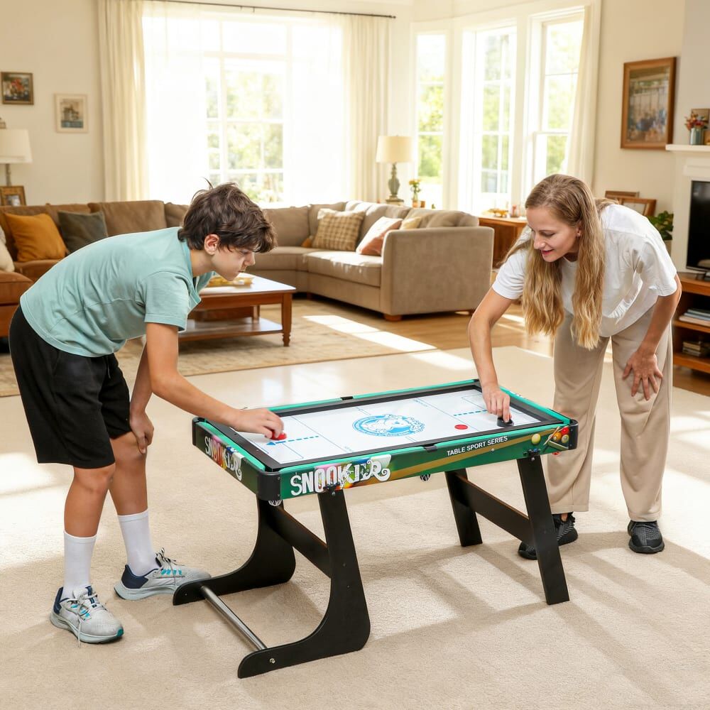 Homcom Table multi-jeux 6-en-1 mdf inox multicolore Multicolore 118x71x104cm