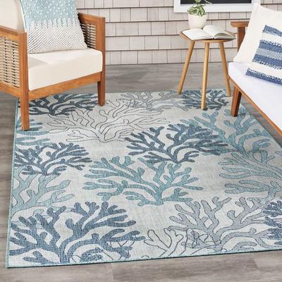 Nourison / Ds Coral Shore Rectangle Rug 4' x 6', 4' x 6', Blue