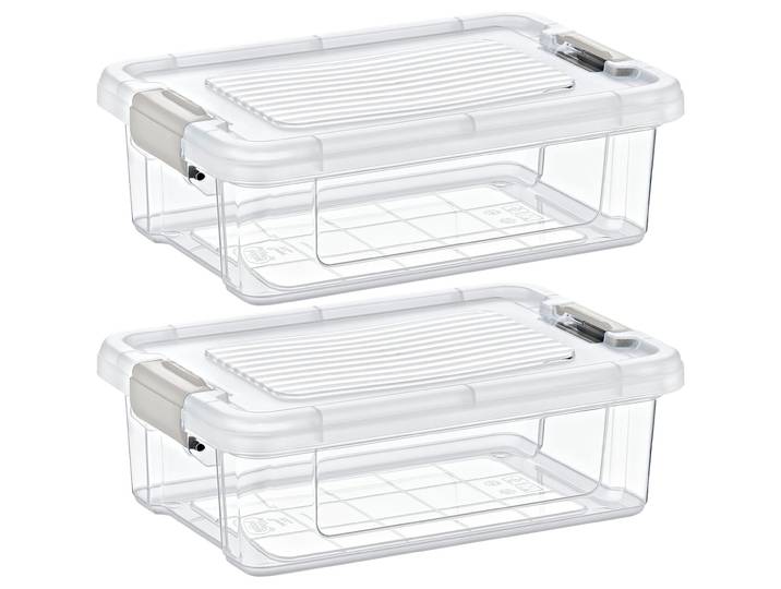 2er-Set Vorratsbox, 0,8 l, transparent