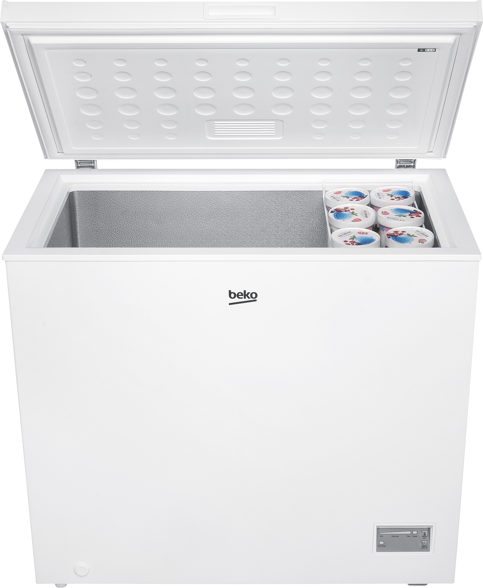 Beko Gefriertruhe "CF200CWN", Energieeffizienz: C, silber (weiß), B/H/T: 102,6cm x 84,5cm x 61,6cm, Gefriertruhen, Schnellgefrierfunktion – kühlt zügig auf Gefriertemperatur, Gefriertruhe