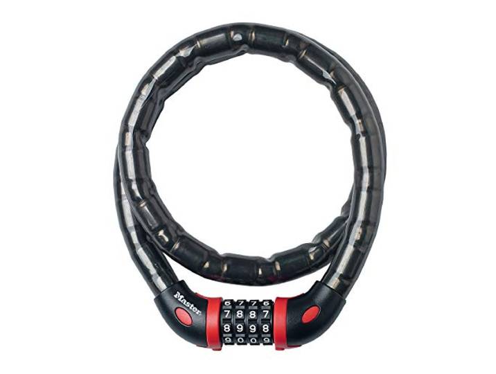 MASTER LOCK Cable Antivol Vélo [1 m Câble] [Combinaison] [Extérieur] 8226EURDPRO - Idéal pour Vélo\, Vélo Electrique\, Skateboard\, Poussettes\, Tondeuses et autres Equipements