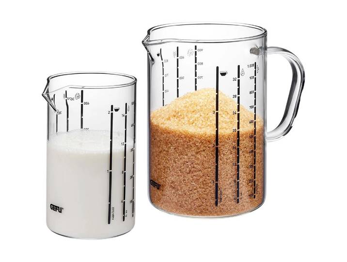 Messbecher GEFU Meti 2-teilig, 15 dl , transparent, H:16cm, Glas, Messbecher, Messbecher