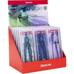 Aristo TopLine Zirkel Displ. Art Series 18 4x55818,55819,55822, 2x55815,55816, Zirkel, Rot