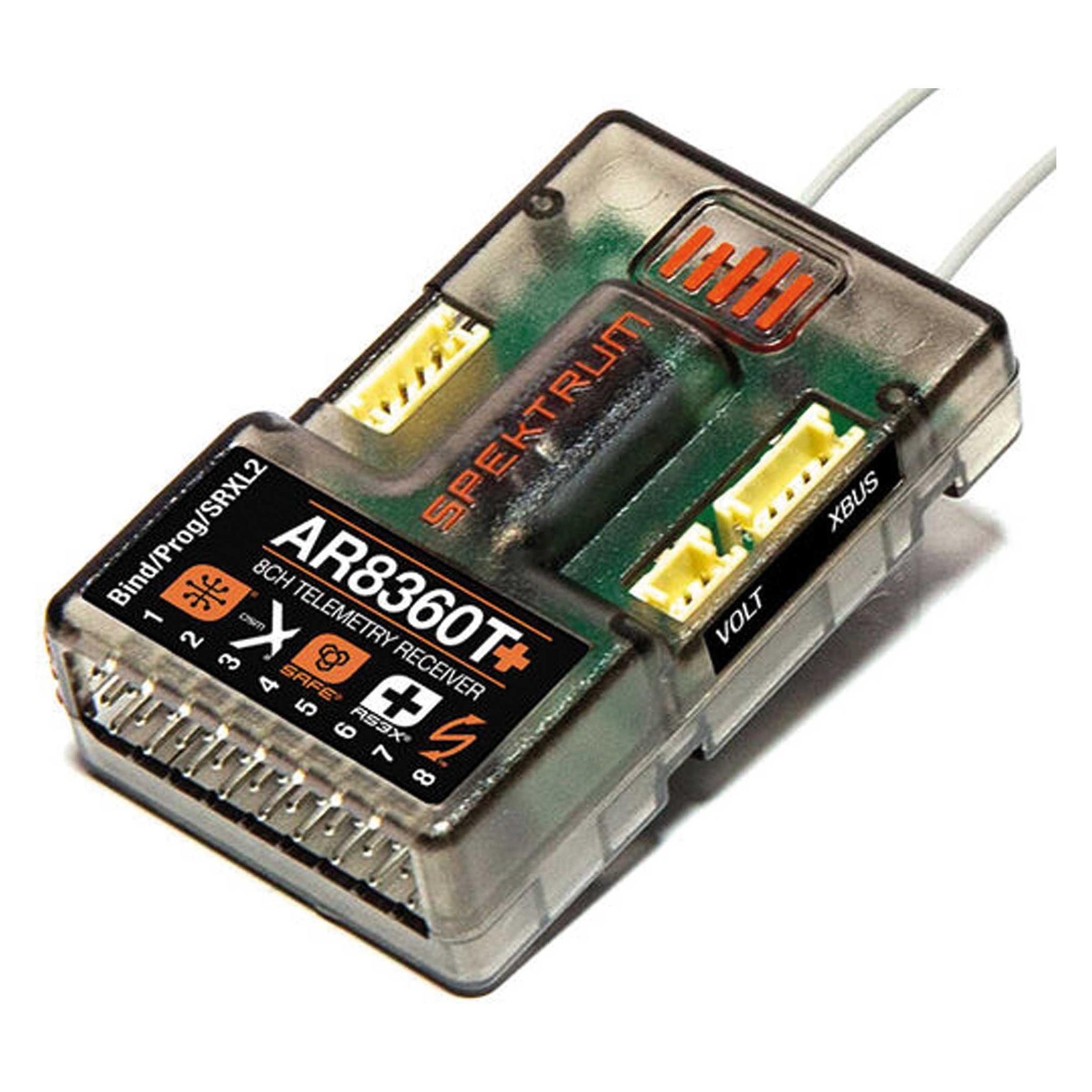Spektrum EMPFÄNGER AIR AR8360T+ 8CH DSMX Integrated Telemetry AS3X+ & SAFE (SPM-1033)