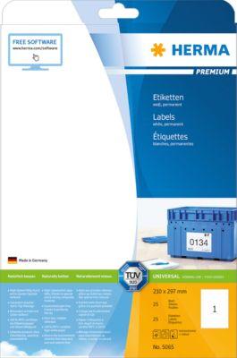Herma Premium-Etiketten auf DIN A4-Blättern, 25 Etiketten, 25 Bogen