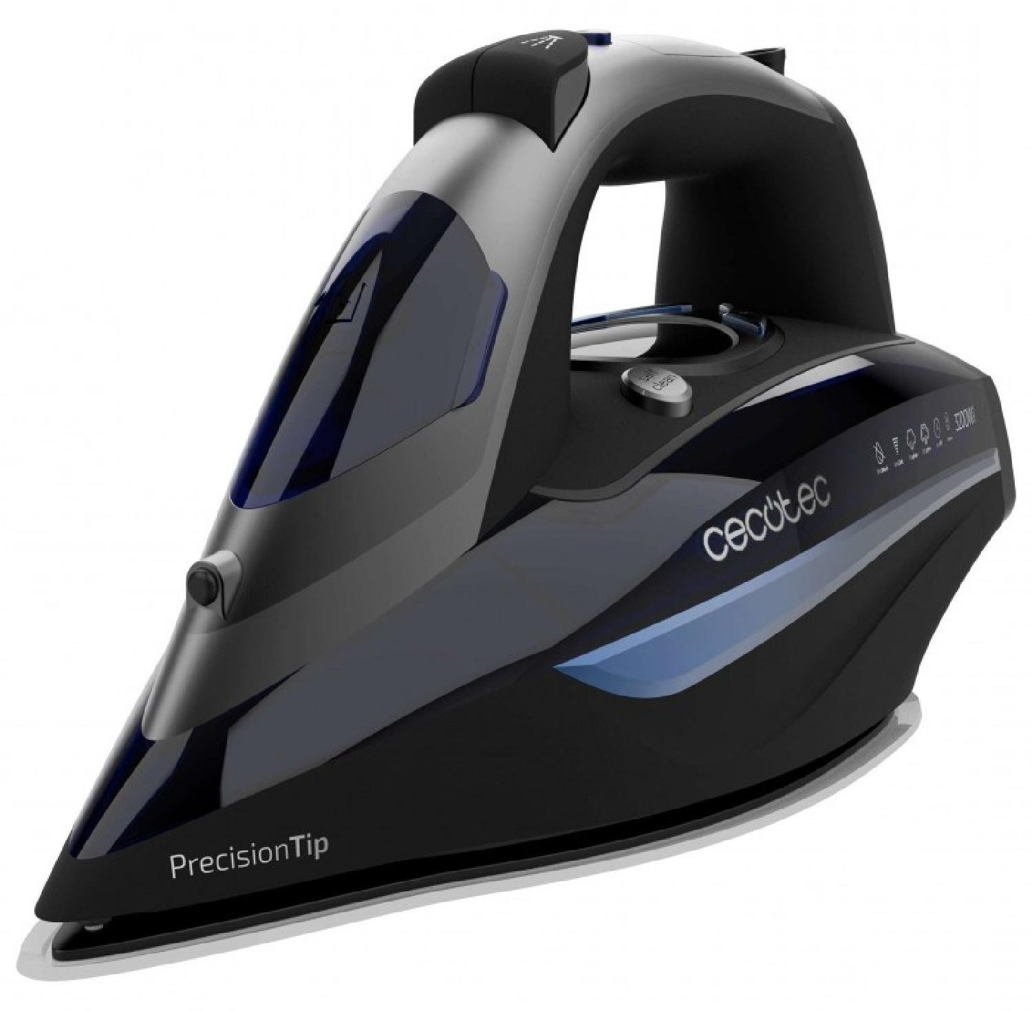 Cecotec IronHero 3200 i-Pump Absolute stoomstrijkijzer met Ultra-slip Turbo geanodiseerde zool, 3200 W, zwart/blauw