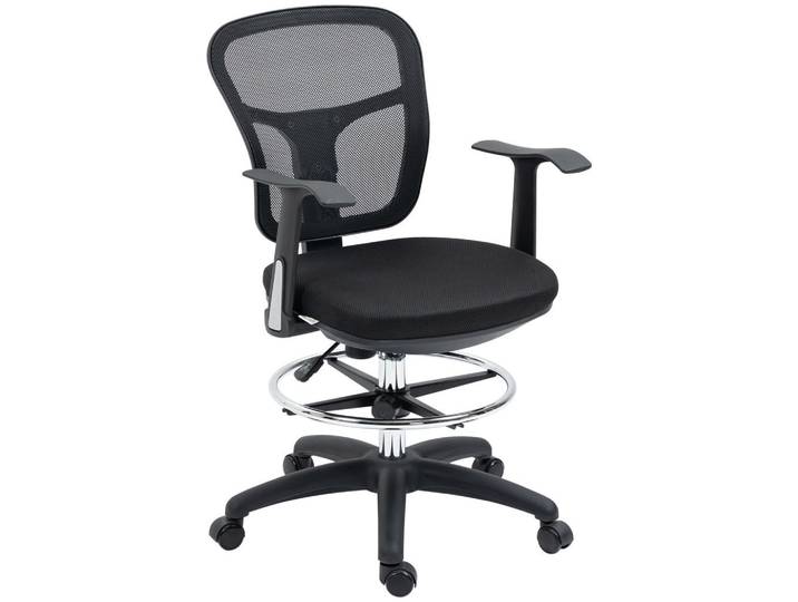 Jamb Bürostuhl Luleå Fors Schwarz Netzgewebe (100% Polyester) 59/59/95-115 cm, Metall, Textil, Kunststoff, 59x115x59 cm, Büromöbel, Bürostühle, Drehstuhl
