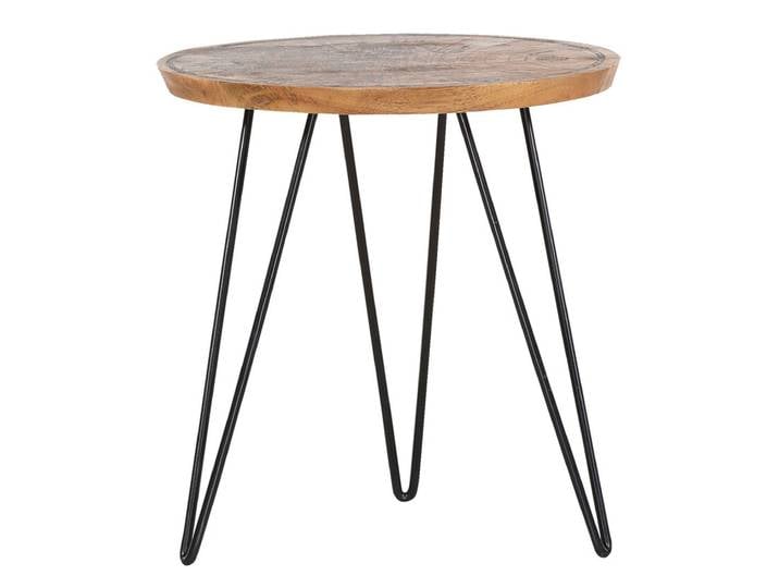 INTERhome Beistelltisch rund OAKLAND 48 cm Mangoholz massiv natur