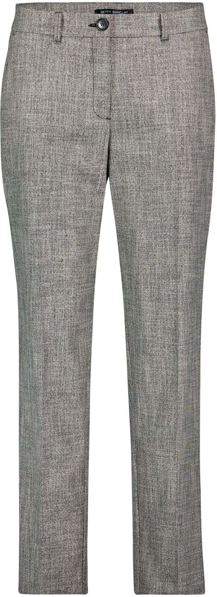 Anzughose BETTY BARCLAY "Businesshose mit Bügelfalte", Damen, Gr. 38, grau (grau melange), Hosen Anzughose