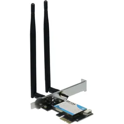 Intertech Wi-Fi 6 PCIe Adapter EP-134 Antenne,Bluetooth 5.2 (Mini PCI Express), Netzwerkkarte, Schwarz