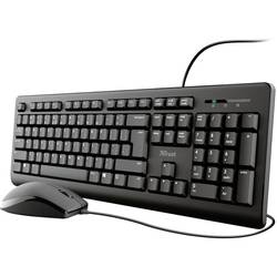 Trust PRIMO Kabelgebunden Tastatur, Maus-Set Deutsch, QWERTZ Schwarz 23973