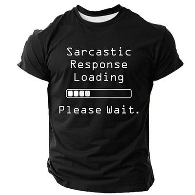 Sarkastisches Herren 'Antwort wird geladen bitte warten' Lustiges Grafik T-Shirt