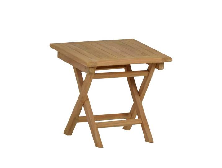 MiaMöbel Teak Beistelltisch/Klapptisch 50cm Massivholz Teak Modern