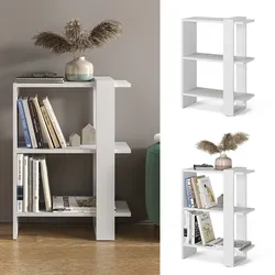 Vicco Bücherregal Standregal Raumteiler Basil Weiß 3 Etagen Wandregal Dekoregal