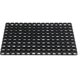 Hamat, Fussmatte, Fussmatte offene Ringe schwarz Gummi L800xB1200xS22mm (80 x 120 cm)