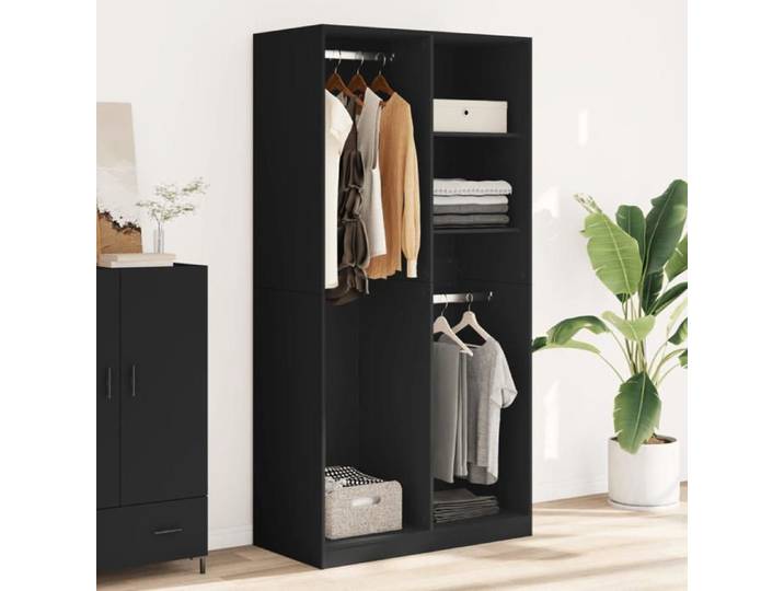 Décoratif - Garde-robe -(1 PCS）- Vidaxl - Armoire penderie Pour chambre Noir 100x50x200 cm Aggloméré 785869