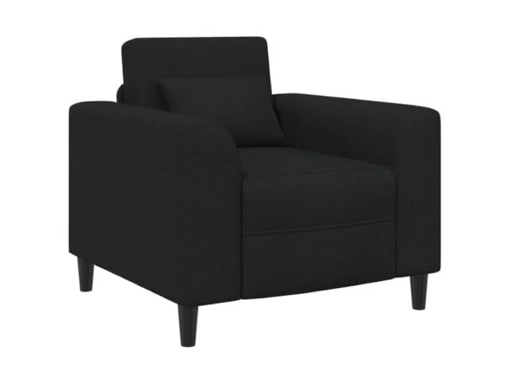 GHVBNMF Sessel Schwarz Stoff Polstersessel Wohnzimmer 90x88x85cm Weicher Stoffbezug mit breiten Armlehnen und robuster Sperrholz-Struktur für Schlafzimmer und Lese-Ecke.