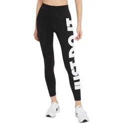 NIKE Sportswear Essential High-Rise Leggings Damen black/white S