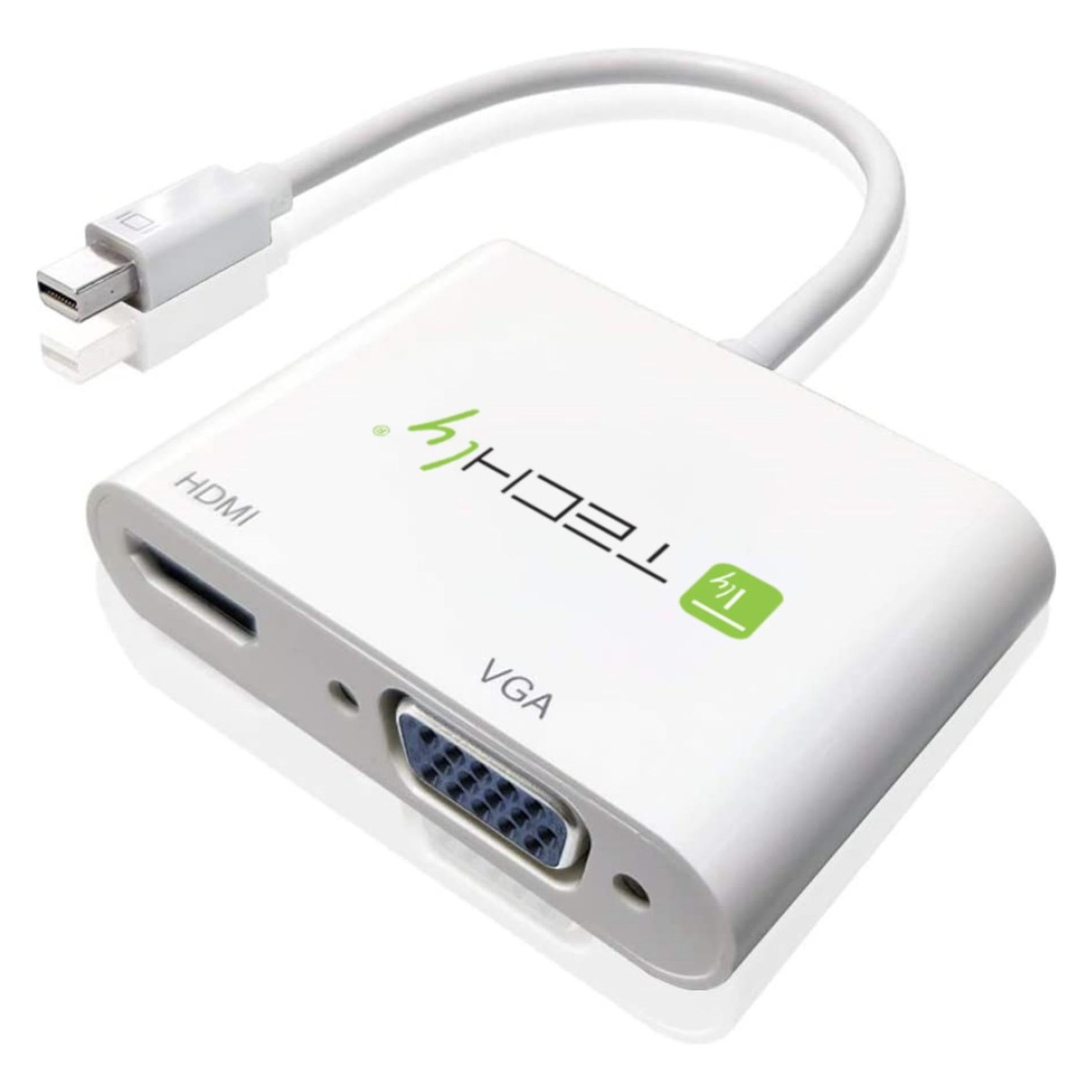 Techly IADAP-MDP-VGAH12. Kabellänge: 0,15 m, Anschluss 1: Mini DisplayPort, Anschluss 2: HDMI + VGA (D-Sub) (Mini DP, HDMI, VGA) (IADAP-MDP-VGAH12)