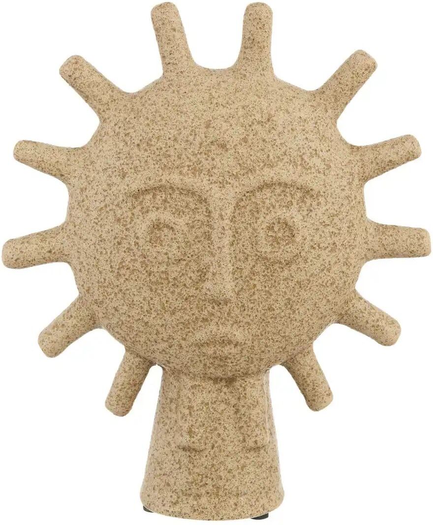 Höffner Dekoobjekt Sonne   ¦ braun ¦ Keramik ¦ Maße (cm): B: 20,5 H: 24,5 T: 7.5