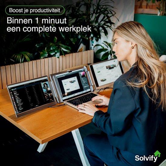 Portable Monitor - Tri Screen - Produktive Works - Plug & Play - 2x 15,6 Zoll - Grau