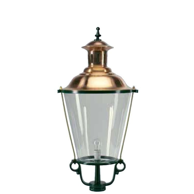 Ronde lantaarn lamp Limburg 2 K11 van KS Verlichting in koper, rood of groen