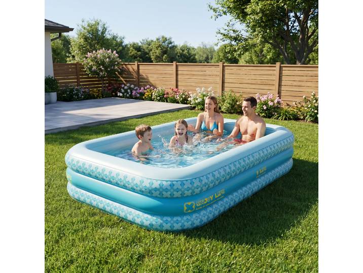 Piscine gonflable familiale en promotion, piscine hors sol pour jardin, piscine pour adultes facile à installer et personnalisable