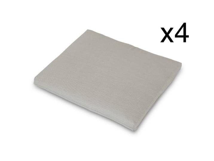 Pack 4 coussins de chaise de jardin beige
