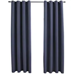 vidaXL Verdunkelungsvorhänge mit Metallösen 2 Stk. Anthrazit 140x225cm