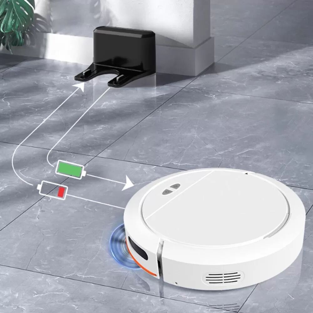 INF Smarter Saugroboter mit Wischfunktion, automatischer Aufladung & verbesserten Funktionen Weiß