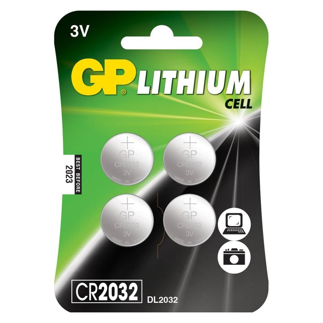 GP Batteries CR 2032 (4 Stk., CR2032, 220 mAh) (103182)