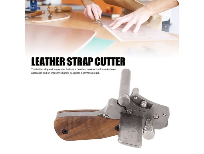 Coupe-bandes de cuir manuel en acier inoxydable 304, outil de coupe de bandes de cuir de 10 à 60 mm pour l'artisanat
