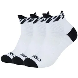 3er Pack camano Performance Quarter Trainingssocken 1001 - white mix 43-46