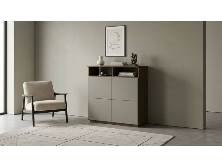 Buffet haut en chêne Chêne Foncé huilé