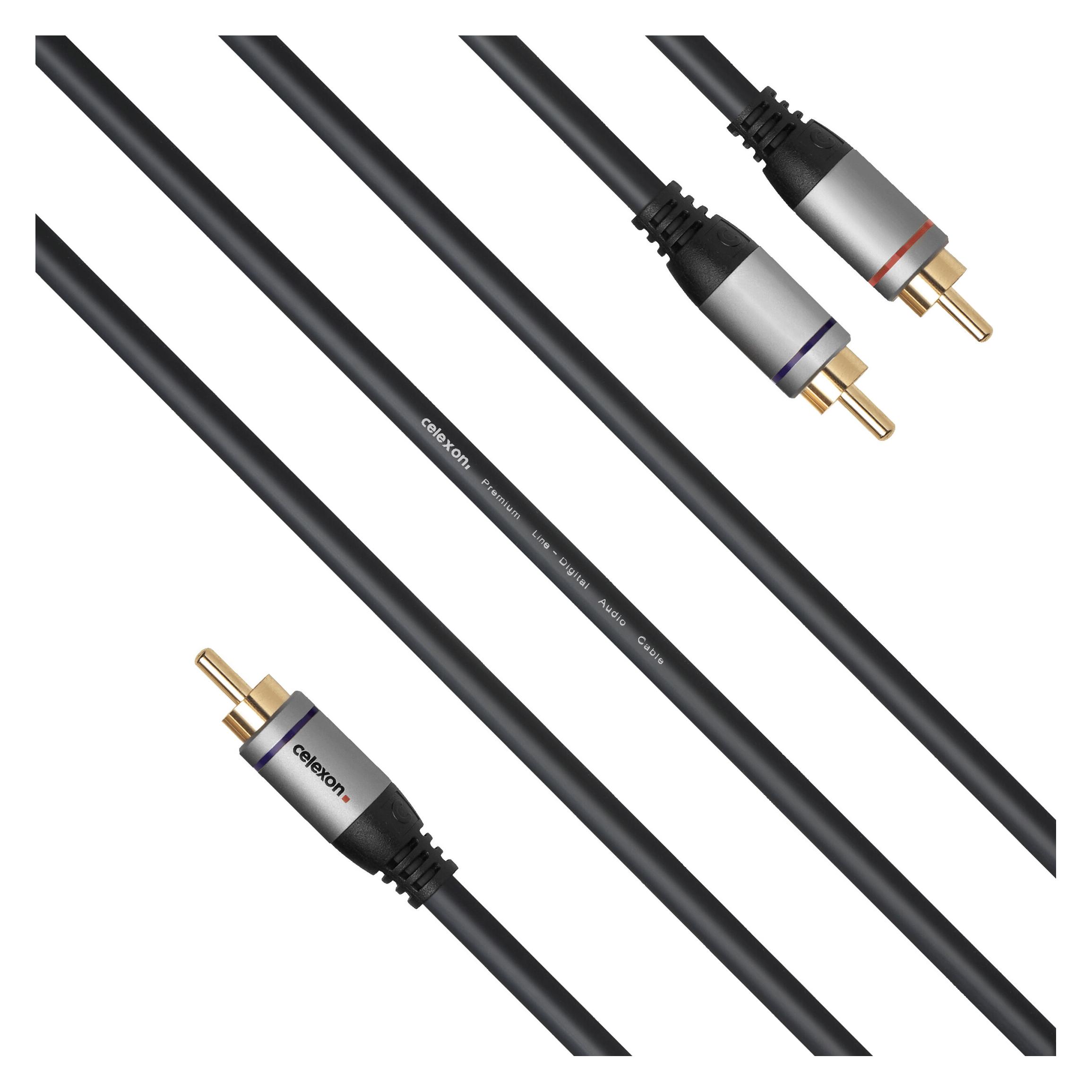 Celexon Cinch auf 2x Cinch Audiokabel 3,0m - Professional Line (3 m, Cinch Kabel) (1000015611)