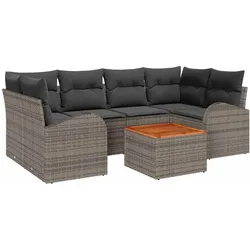 vidaXL Garten-Sofa-Set 7 pcs Grau