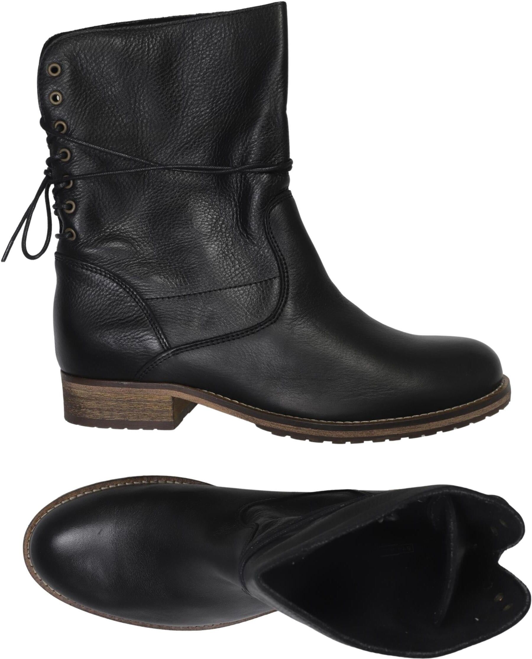 5th Avenue Damen Stiefel, Schwarz, Gr. EU 42, Leder - Second Hand