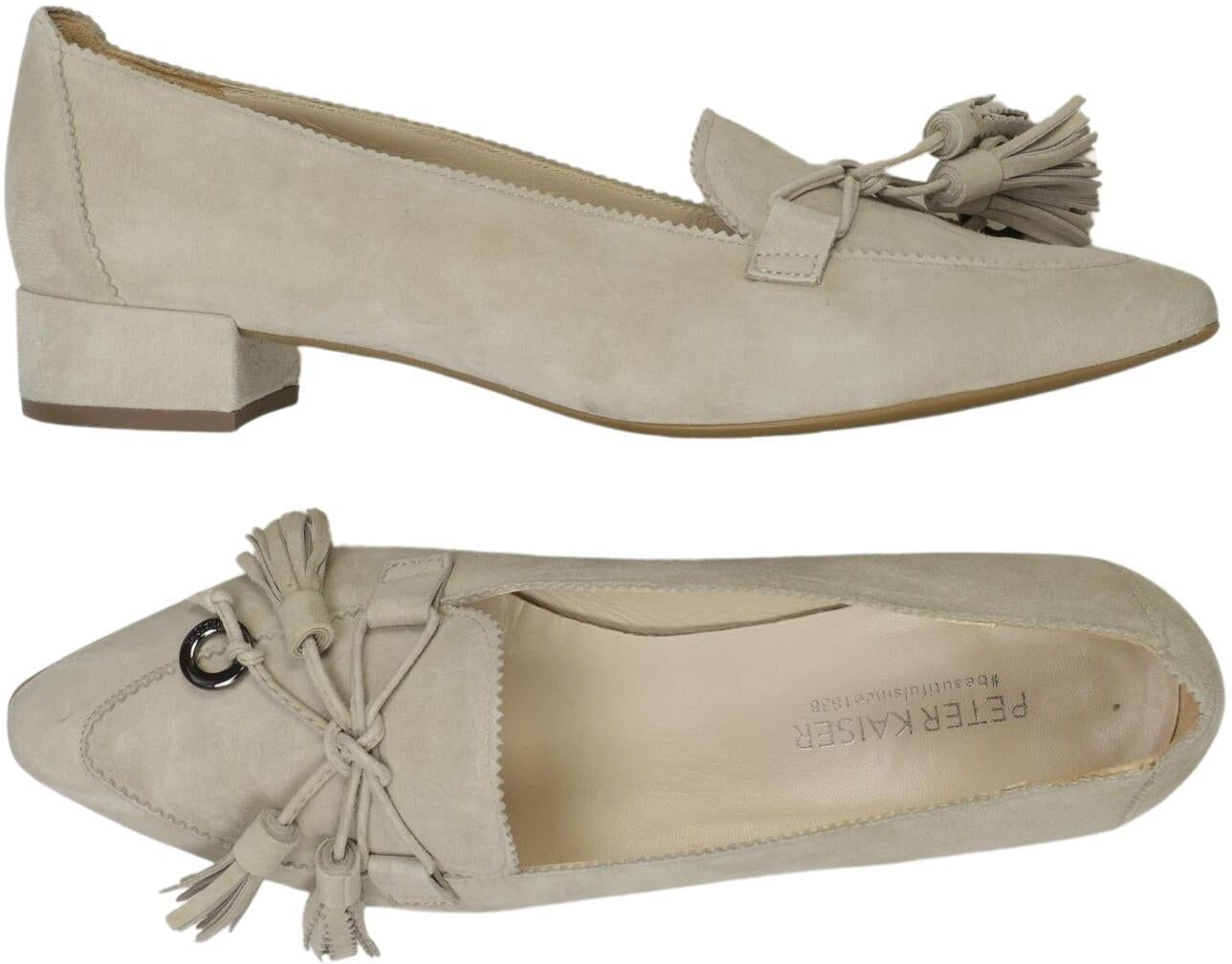 Peter Kaiser Damen Halbschuh, Beige, Gr. EU 38,5 (UK 5.5), Leder - Second Hand