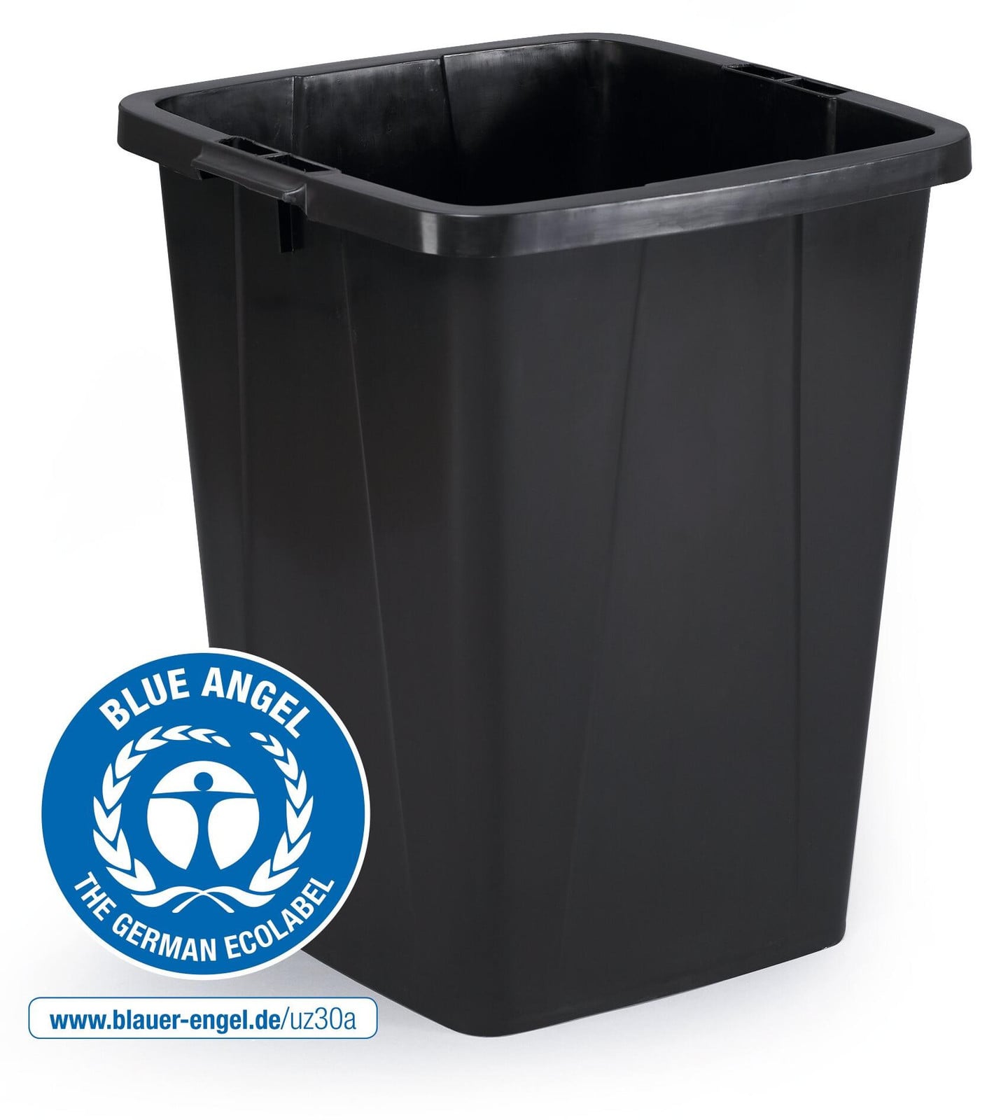 DURABLE DURABIN ECO Afvalcontainer 90L Vierkant met Handvatten Zwart