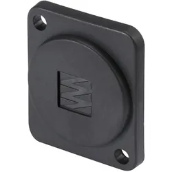 HICON D-Flansch Blinddeckel mit SOMMER CABLE Logo für SYS-Gehäuseserien