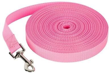 Inspired Living Adjustable Long Dog Training Leash For Recall, Walking & Outdoor Play pink 15m