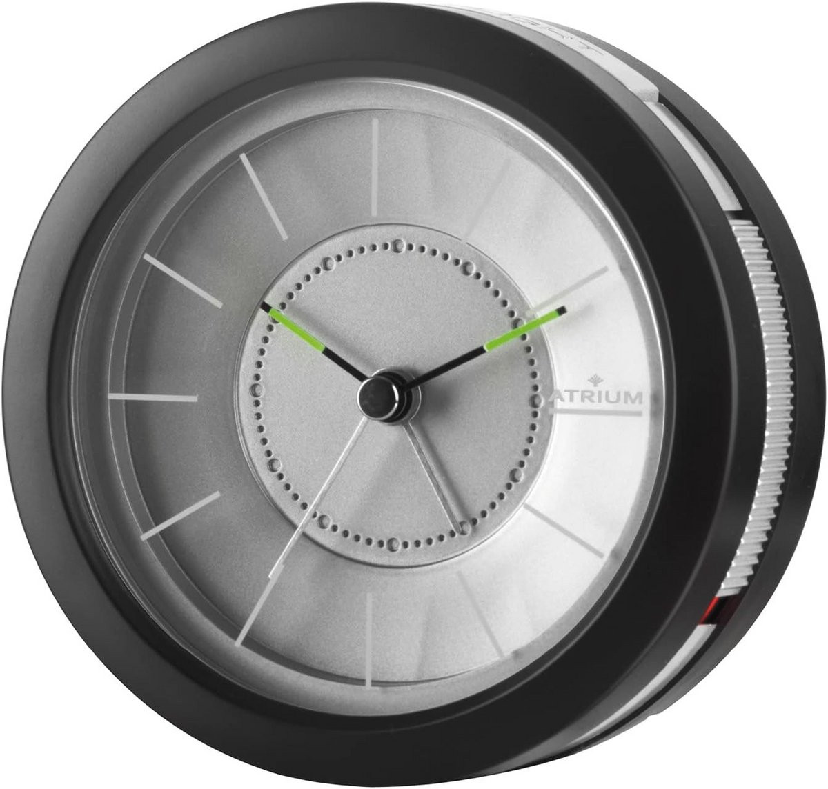 Moderne analoge wekker met licht en snoozefunctie - Zwart/Zilver