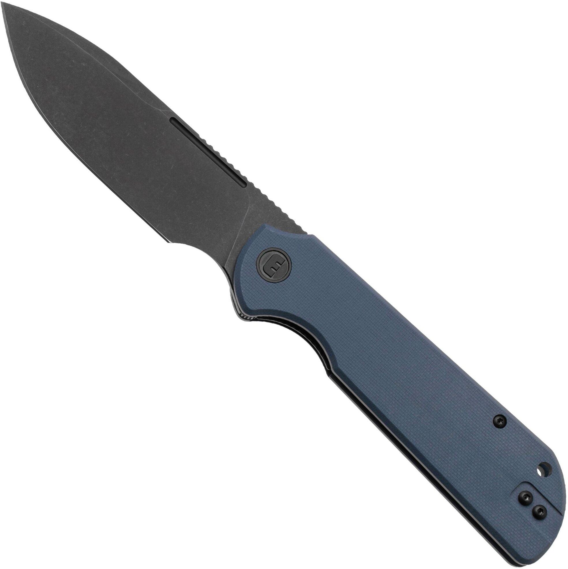 Eutektik Binary BIN-DBW-R Blackwashed 14C28N, Blue G10, coltello da tasca