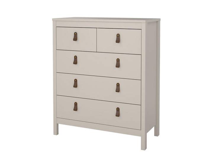 ebuy24 Kommode, Madrid, Kaschmir, 83 x 39 x 99 cm, 5 Schubladen, 83x99x39 cm, Kleinmöbel, Kommoden, Kommoden