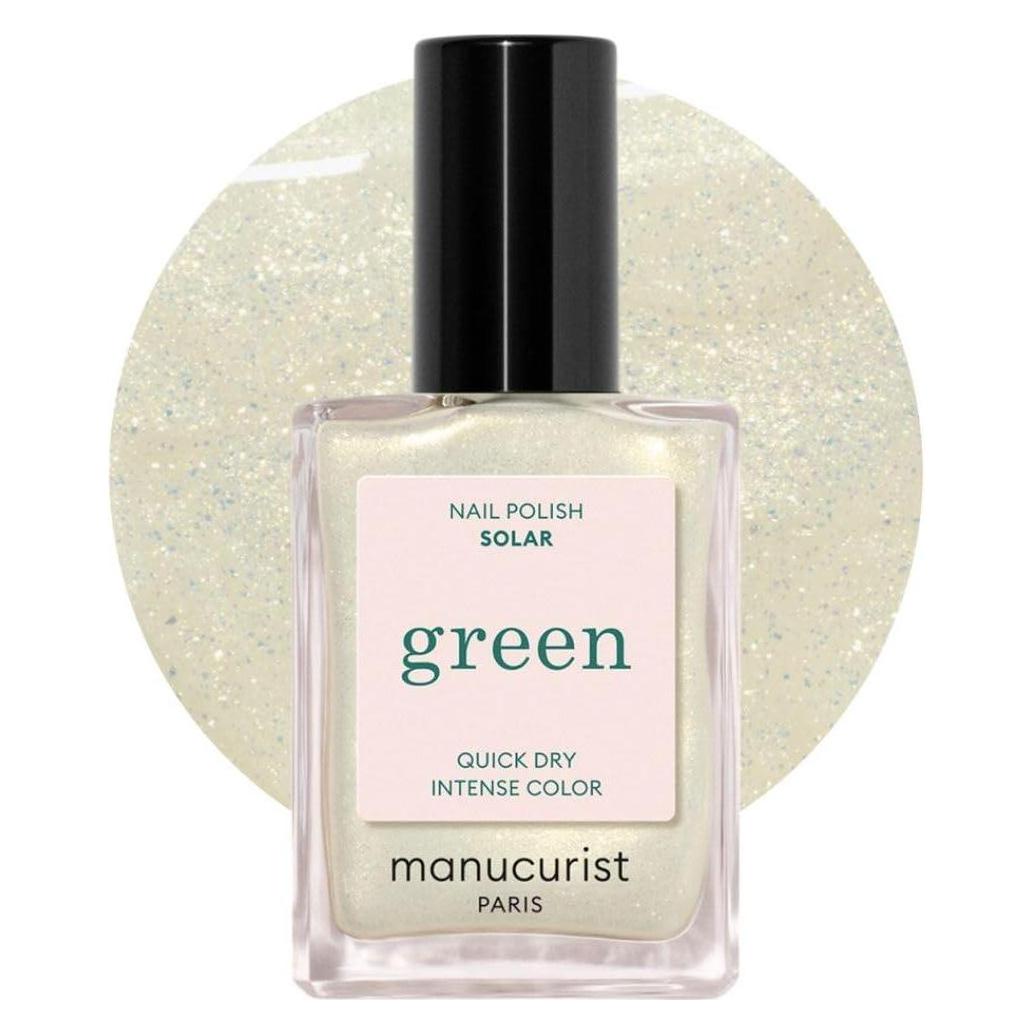 Manucurist Green Nagellack Solar (Pearl White Glitter) (33273)